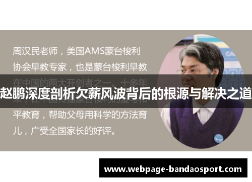 赵鹏深度剖析欠薪风波背后的根源与解决之道